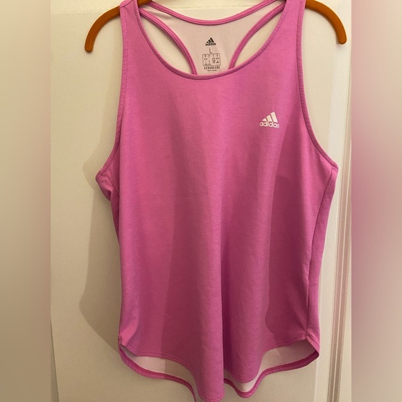 Adidas Aeroready Racer Back Logo Tank Top. Size Large EUC - Picture 2 of 6